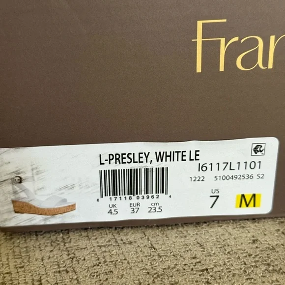 Franco Sarto Cream Wedge Sandals with Cork Sole - Picture 3 of 4